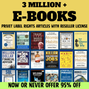 3 Million+ Ebooks + 3 Million PLR Articles Bonus with reseller rights