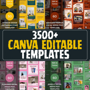 3500+ Canva Editable Social Media Templates Mega Bundle