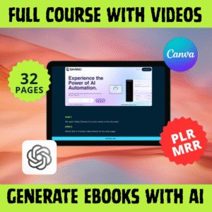 New Generate a complete eBook with AI, step-by-step Masterclass with videos